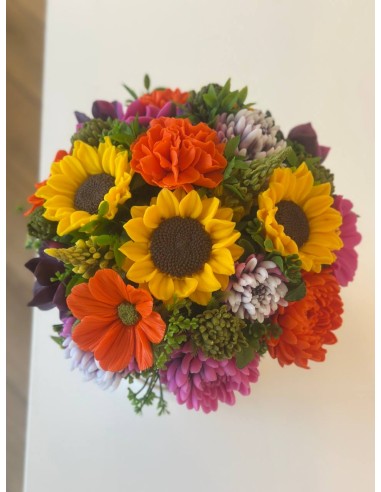 Bukiet z mydlanych kwiatów –...