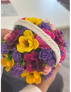 Bukiet z mydlanych kwiatów...