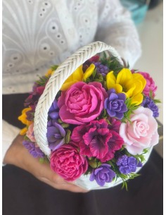 Bukiet z mydlanych kwiatów... 2