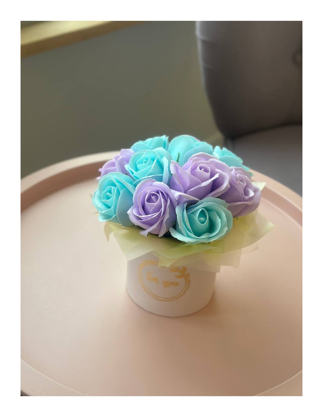 Bukiet z mydlanych kwiatów – Pastelowy Urok