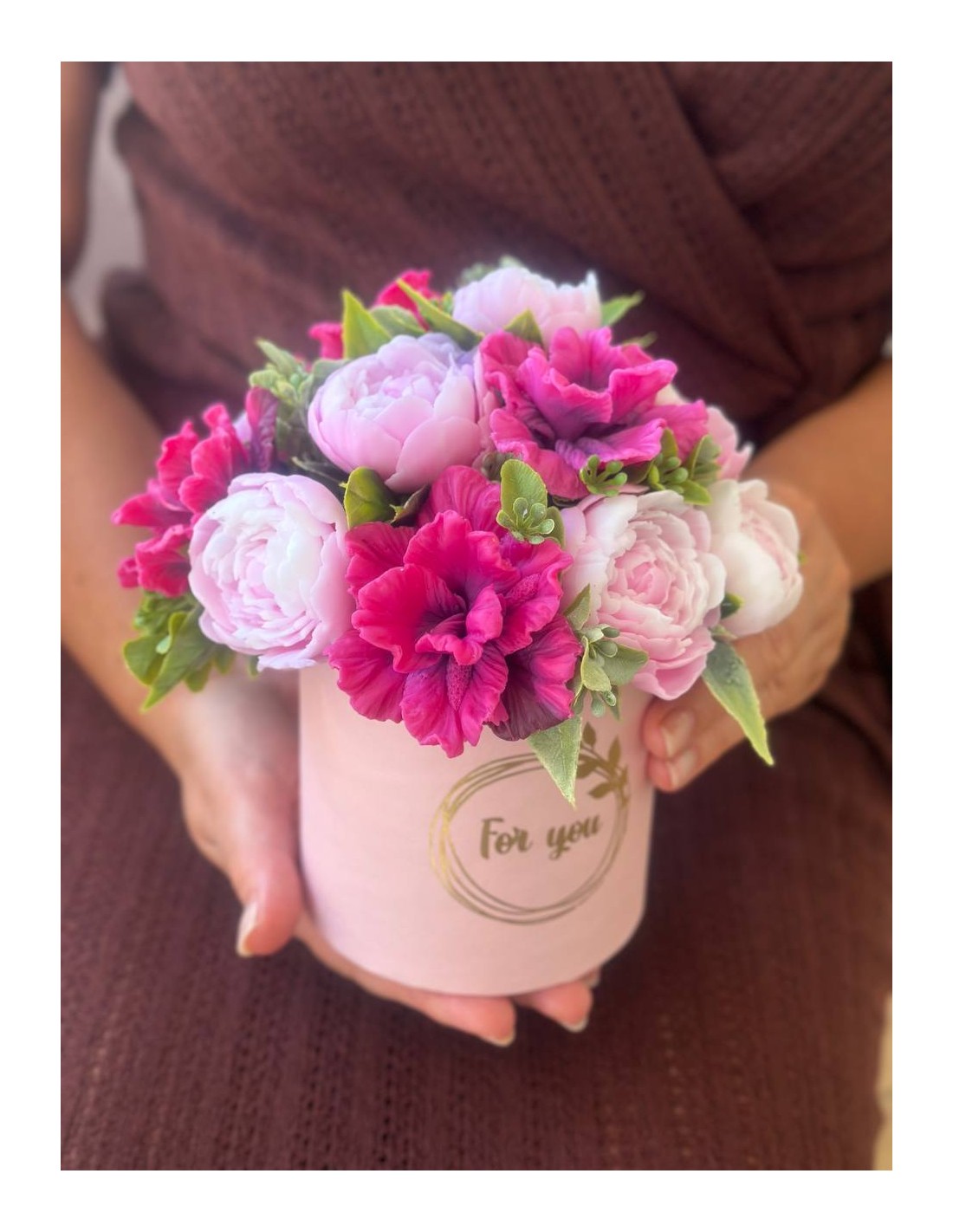 Bukiet z mydlanych kwiatów – Urok Irysów i Piwonii