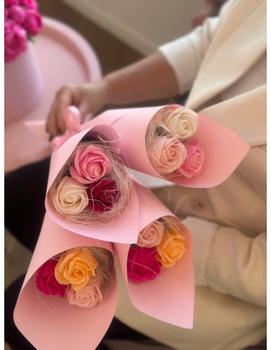 Bukiet z 3 róż mydlanych