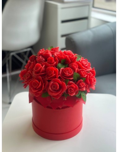 Mydlany Bukiet Czerwonych Róż XL