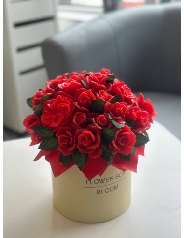 Mydlany Bukiet Czerwonych Róż XL