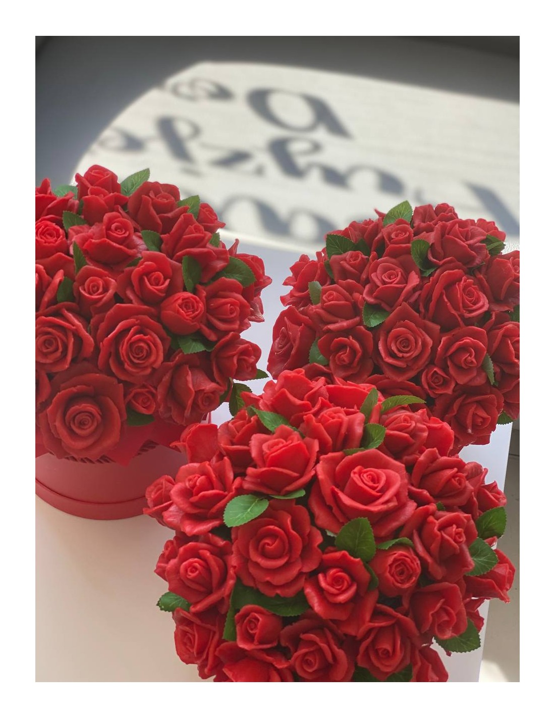 Mydlany Bukiet Czerwonych Róż XXL
