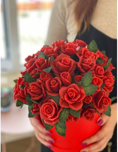 Mydlany Bukiet Czerwonych Róż XXL