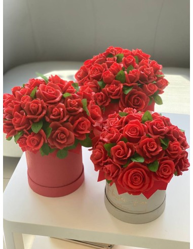 Mydlany Bukiet Czerwonych Róż XXL