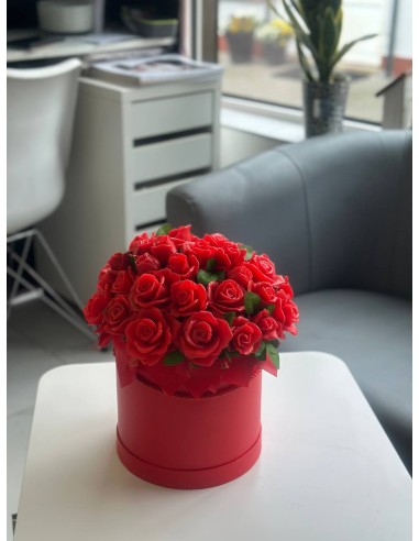 Mydlany Bukiet Czerwonych Róż XXL