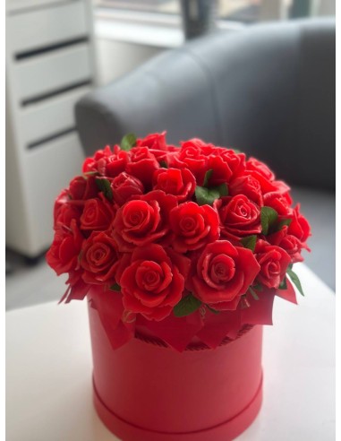 Mydlany Bukiet Czerwonych Róż XXL