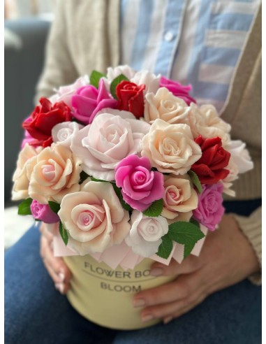 Mydlany Bukiet „Kolorowe Róże XXL”