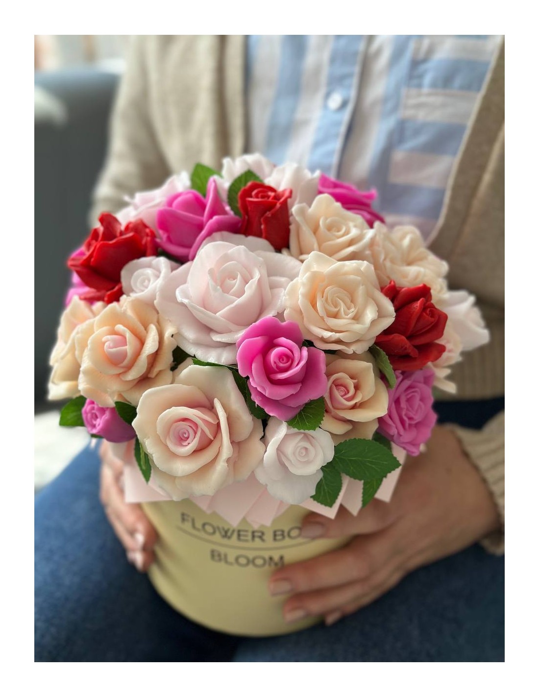 Mydlany Bukiet „Kolorowe Róże XXL”