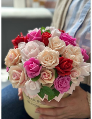 Mydlany Bukiet „Kolorowe Róże XXL”