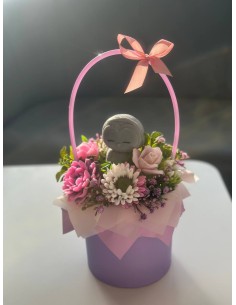 Kompozycja w koszyku z sówką