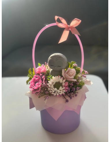 Kompozycja w koszyku z sówką