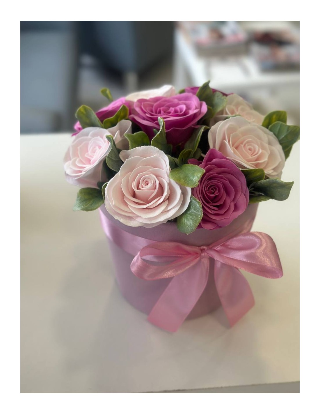 Elegancki bukiet z mydlanych róż