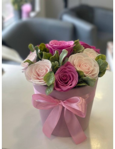 Elegancki bukiet z mydlanych róż