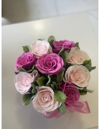 Elegancki bukiet z mydlanych róż