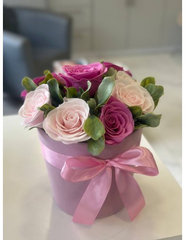 Elegancki bukiet z mydlanych róż