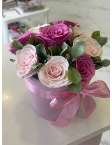 Elegancki bukiet z mydlanych róż