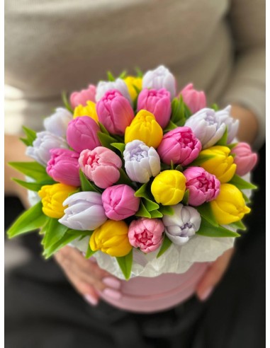 Elegancki bukiet z mydlanych tulipanów