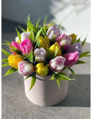Mydlany bukiet tulipanów o delikatnym...