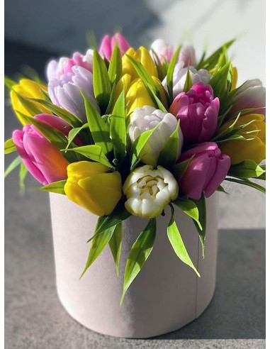 Mydlany bukiet tulipanów o delikatnym...