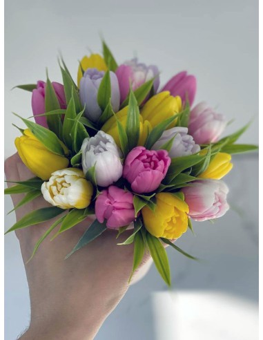 Mydlany bukiet tulipanów o delikatnym...