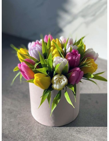 Mydlany bukiet tulipanów o delikatnym...