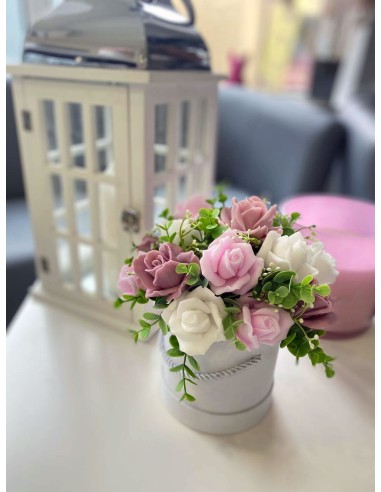 Bukiet mydlanych róż o delikatnym...